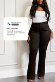 Calça Jeans Modeladora Flare Preto Intenso Cós Médio