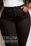Calça Jeans Modeladora Flare Preto Intenso Cós Médio