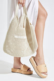 Sandália Flatform Trançada Nude