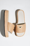 Sandália Flatform Trançada Nude