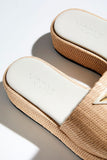 Sandália Flatform Trançada Nude