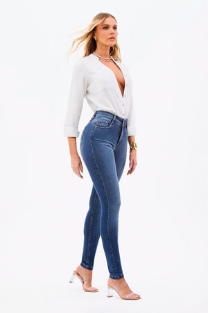 Calça Jeans Modeladora Inesquecível Skinny Cós Médio