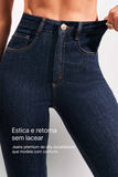 Calça Jeans Modeladora Mega Bumbum Skinny Fantástica Cós Alto