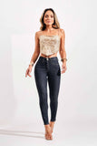 Calça Jeans Modeladora Mega Bumbum Skinny Fantástica Cós Alto