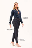 Calça Jeans Modeladora Mega Bumbum Fantástica Skinny Cós Alto