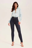 Calça Jeans Modeladora Mega Bumbum Skinny Fantástica Cós Alto