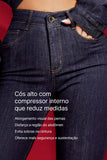 Calça Jeans Modeladora Mega Bumbum Skinny Fantástica Cós Alto