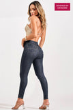 Calça Jeans Modeladora Mega Bumbum Skinny Fantástica Cós Alto