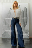 Calça Jeans Modeladora Luxury Pantalona Cós Super Alto
