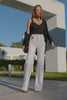 Calça Jeans Modeladora Milagrosa Wide Leg Cós Super Alto - Branca