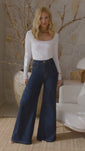 Stories de Calça Jeans Ultra Modeladora Pantalona Cós Super Alto