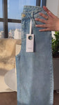 Stories de Calça Jeans Basic Pantalona Jeans Claro Cós Super Alto