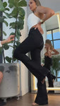 Stories de Calça Jeans Modeladora Flare Preto Intenso Cós Médio