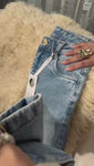 Stories de Calça Jeans Modeladora Basic Pantalona Jeans Claro Cós Super Alto