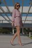 Shorts Alfaiataria de Linho Térmico Dunas Rosa