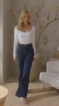 Stories de Body Dupla Face Manga Longa Branco com Nude