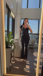 Stories de Calça Jeans Modeladora Flare Preto Intenso Cós Médio