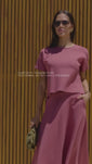 Stories de Saia Midi Evasê Comfort Office Rosé