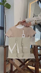 Stories de Camiseta Curve Dupla Face Branca e Nude