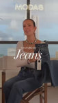Stories de Calça Jeans Wide Leg Modeladora Essencial  Cós Médio Escura