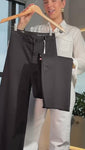 Stories de Calça Jeans Modeladora Wide Leg Preto Intenso Cós Super Alto