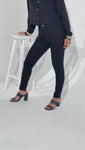 Stories de Calça Jeans Modeladora Skinny Preto Intenso Cós Médio