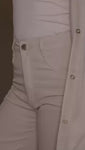 Stories de Calça Jeans Modeladora Nude Wide Leg Cós Super Alto