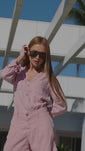 Stories de Camisa de Linho Térmico Dunas Rosa