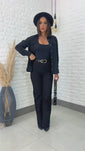 Stories de Calça Jeans Modeladora Wide Leg Preto Intenso Cós Super Alto