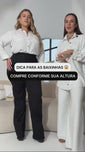 Stories de Calça Jeans Modeladora Wide Leg Preto Intenso Cós Super Alto