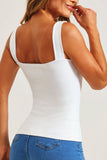Regata Premium Dupla Face Curve Branca com Nude