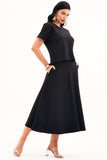 Saia Midi Comfort Office Preta