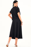 Saia Midi Comfort Office Preta