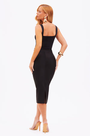 Saia Lápis Modeladora Glam Preta