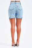 Shorts Jeans Modelador Basic Claro Cós Super Alto