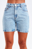 Shorts Jeans Modelador Basic Claro Cós Super Alto