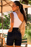 Shorts Jeans de Rica Tecnológico Cós Médio