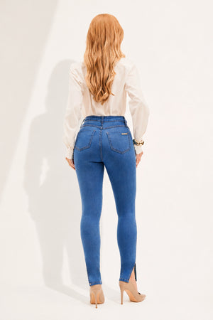Calça Jeans Skinny Modeladora Linea Cintura Média