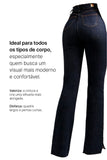 Calça Jeans Modeladora Fantástica Wide Leg Cós Super Alto