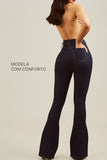 Calça Jeans Ultra Modeladora Flare Cós Alto