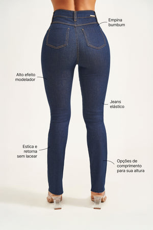 Calça Jeans Ultra Modeladora Reta Cós Alto