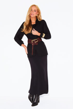 Vestido Longo Comfort Office Preto
