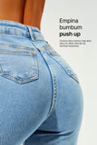 Calça Jeans Modeladora Basic Wide Leg Cós Super Alto