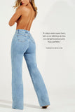 Calça Jeans Modeladora Basic Wide Leg Cós Super Alto