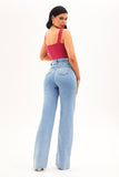 Calça Jeans Modeladora Basic Wide Leg Cós Super Alto