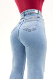 Calça Jeans Modeladora Basic Wide Leg Cós Super Alto